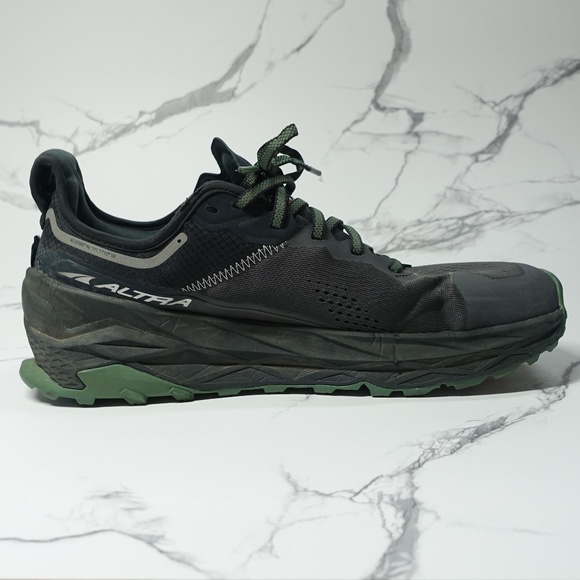 Used ALTRA Men's Olympus 5 Trail Running Shoe Gray with Green Trimming Size 11 - Picture 3 of 7